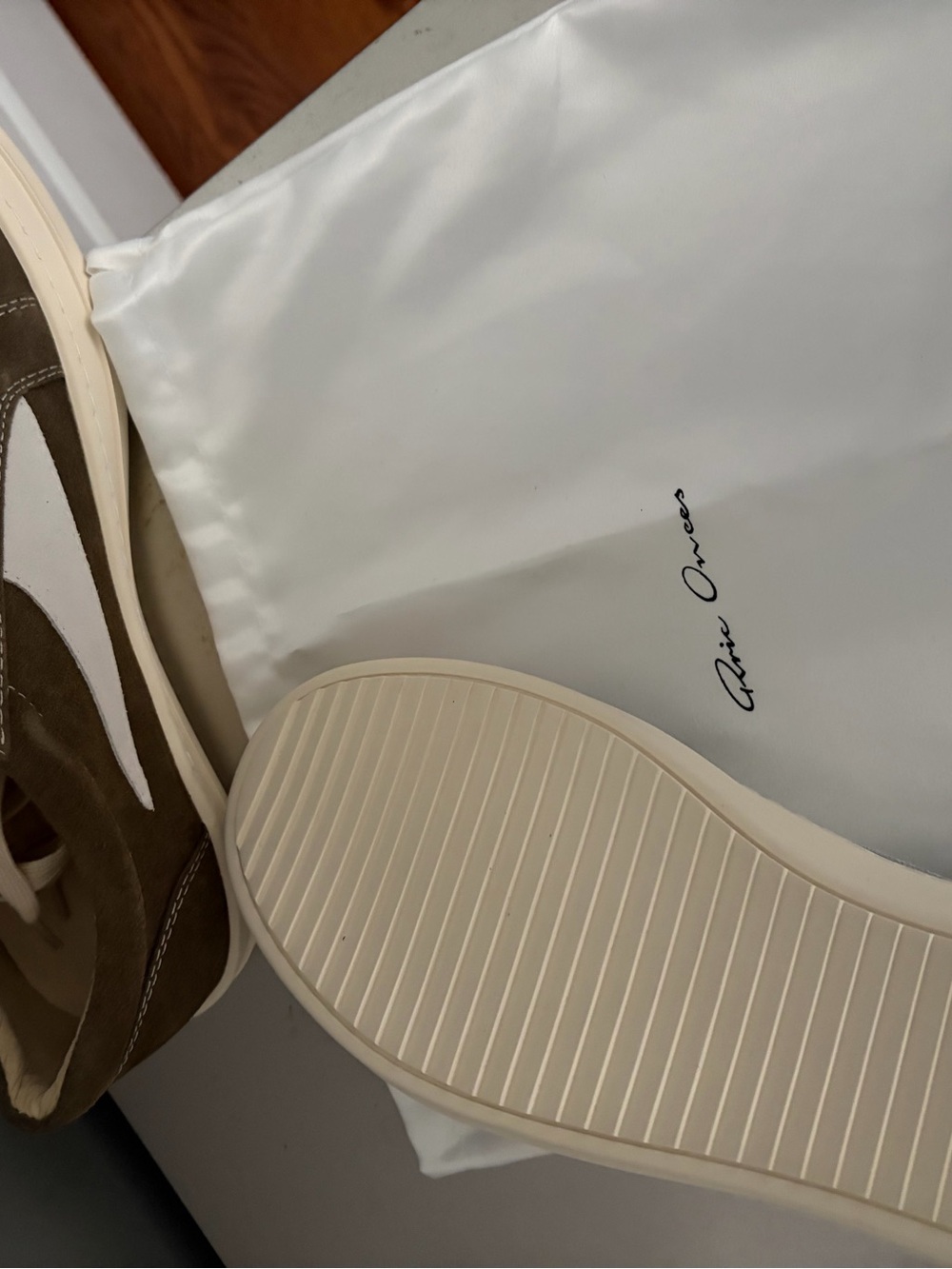 Rick Owen Brown Suede Vintage Sneakers - Picture 4 of 4